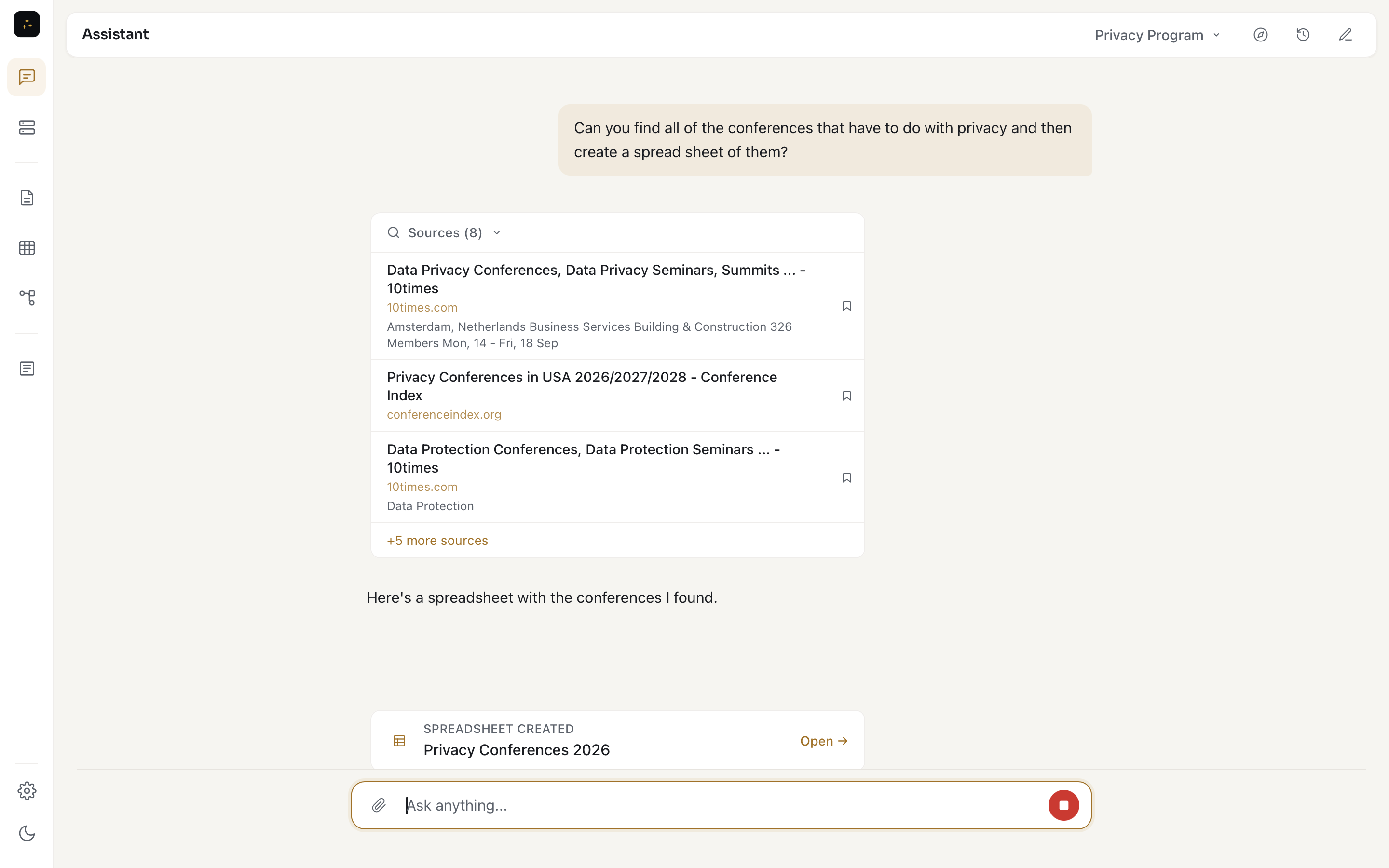 AI research assistant — web search and private browsing